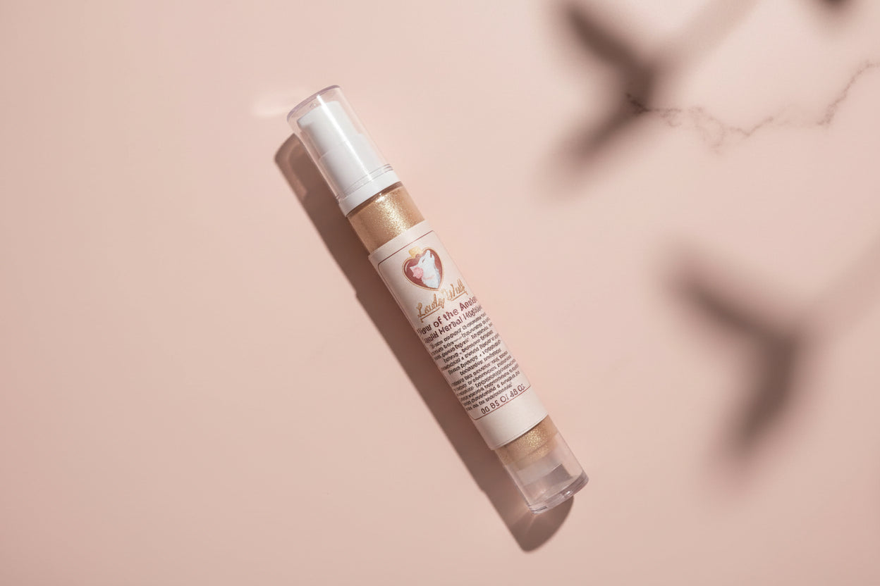 Glow of the Ancients Liquid Herbal Highlighter “Ancient botanicals. Modern glow.”